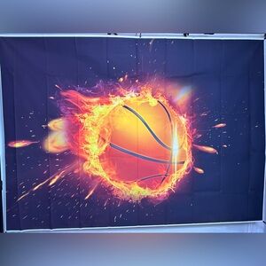 Basketball Theme Backdrop Banner 7x5 Ft.